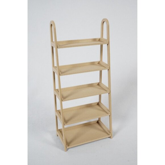 Mini Display Shelf Ladder Stand Miniature Doll Furniture 3D Printed Wood 1:6 - Picture 2 of 8